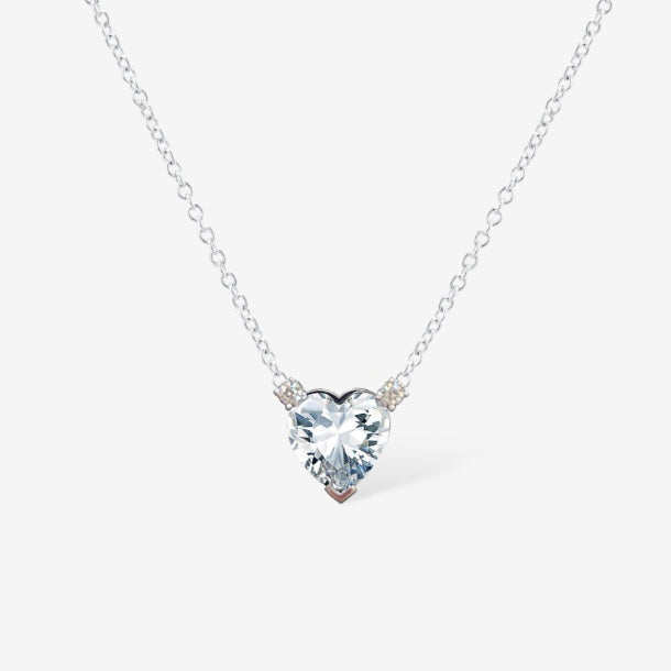925 Gümüş | Diamond Taşlı Kalp Kolye