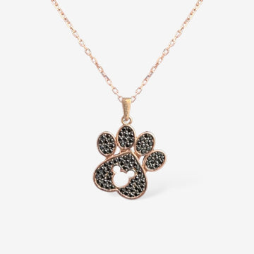 Black Mickey Mouse Paw Necklace