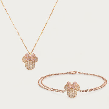 Helsinki Minnie Mouse Necklace Bracelet Set