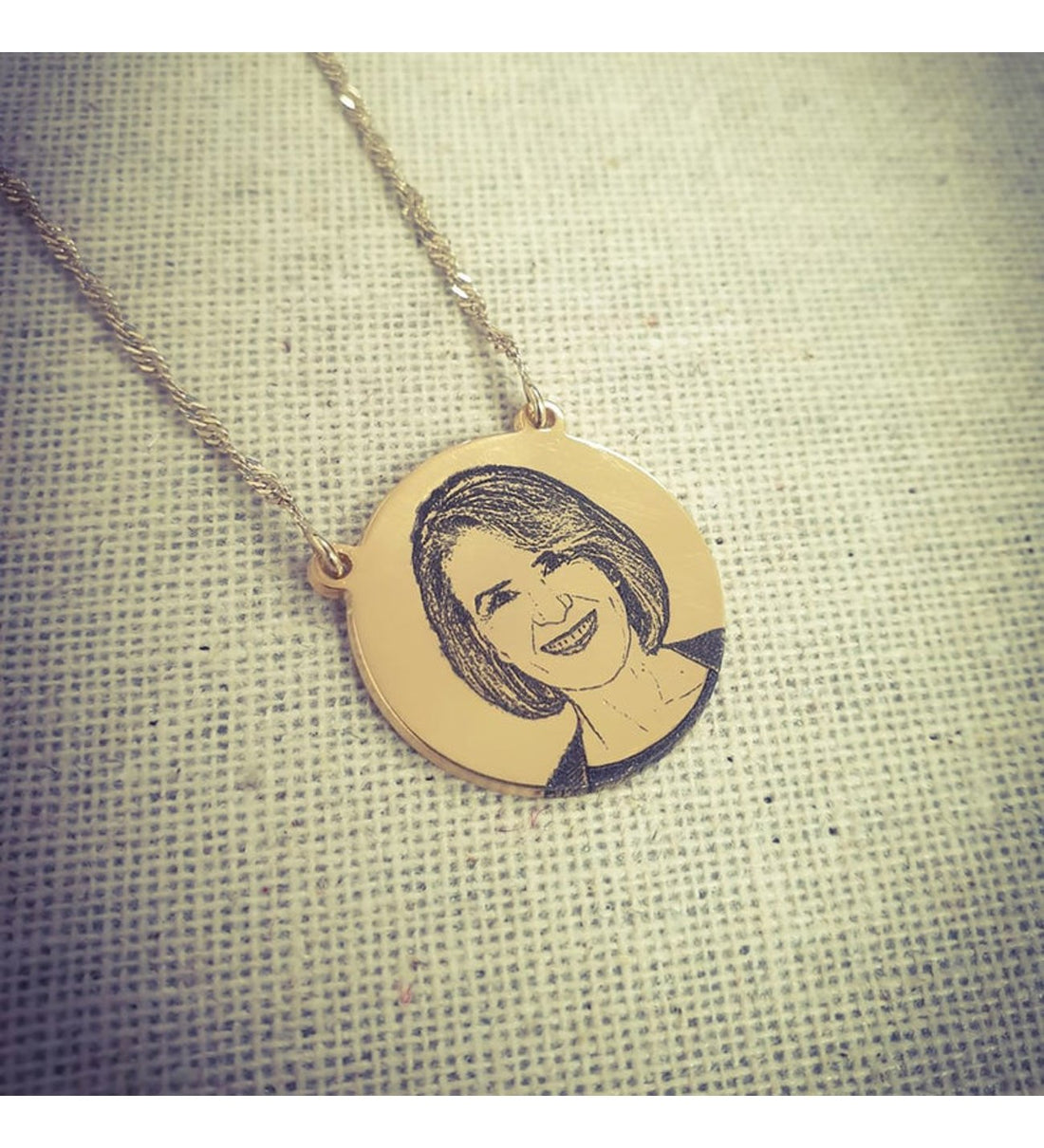 Personalized 24 Carat Gold Plated Necklace with Photo