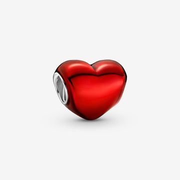 Metalik Kırmızı Kalp Charm